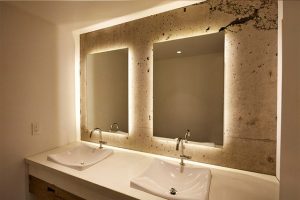 Bố trí đèn led trong phòng tắm tạo không gian sang trọng
